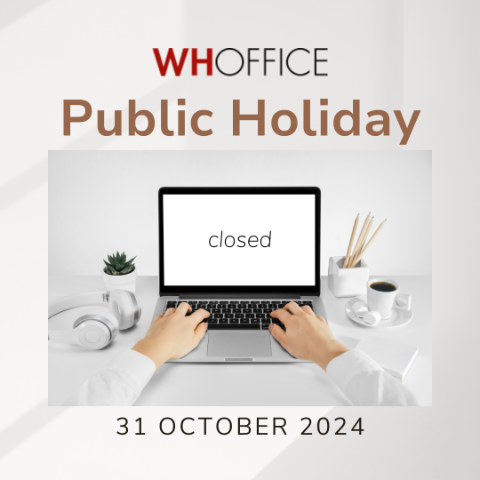 WHOffice - Le jeudi 31 octobre est férié dans le Schleswig-Holstein, notre entreprise sera fermée ce jour-là.